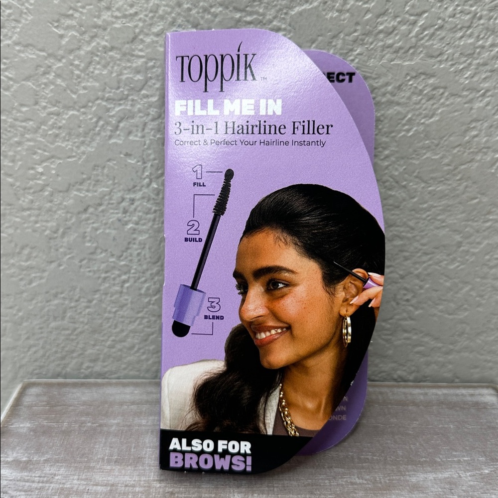 $7 🌙 Toppik FILL ME IN 3 In 1 Hairline Filler Fill Build Blend MEDIUM BROWN